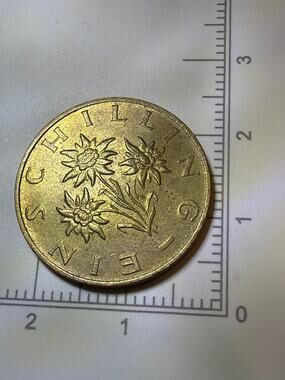 1980 Austria 1 Schilling Coin Edelweiss Flower Republic Österreich Vintage